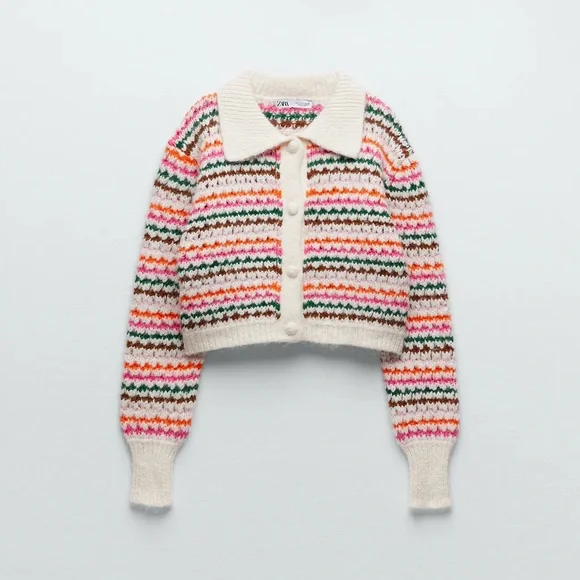 Zara knit cardigan🌈 - Picture 3 of 7
